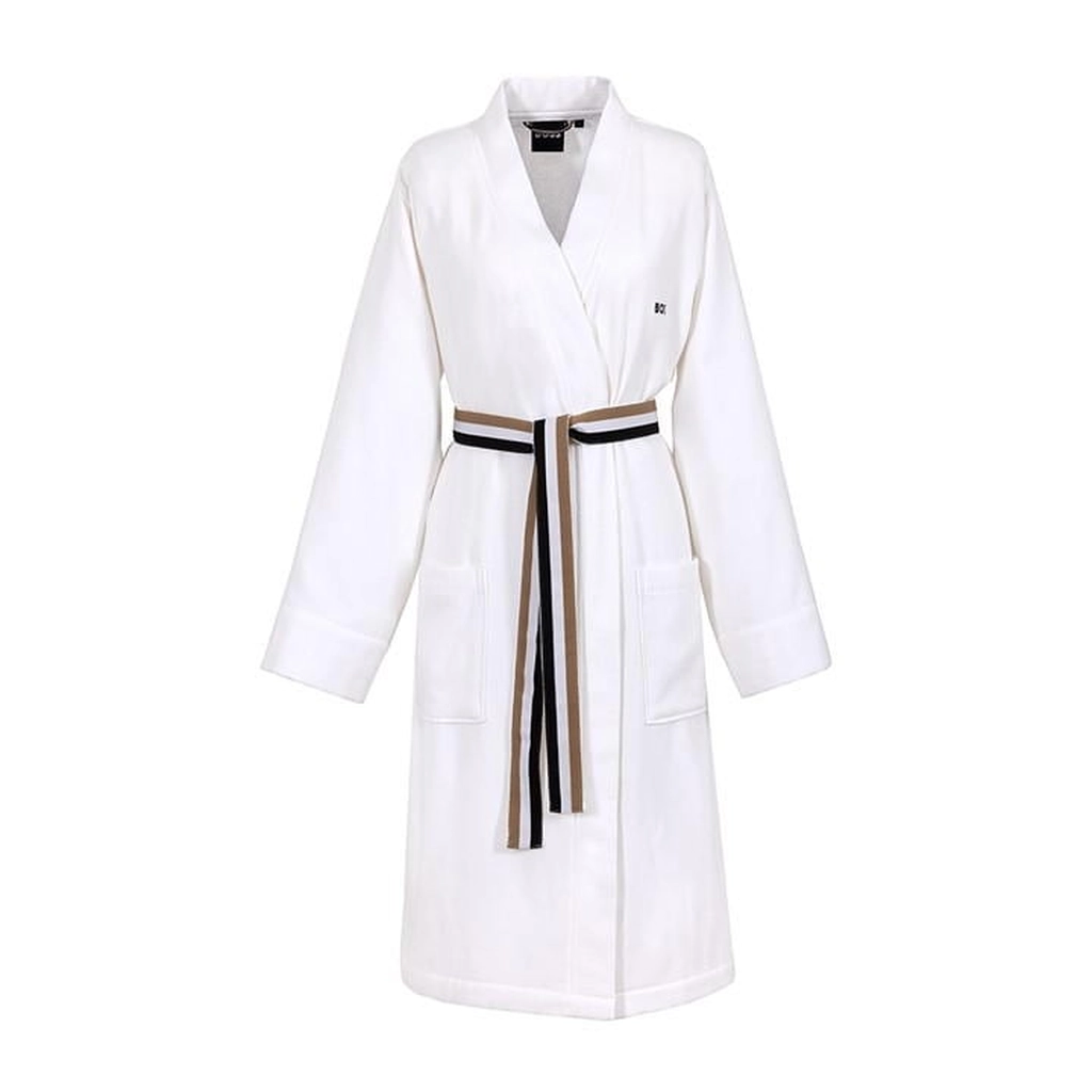 Hugo Boss Cotton Bathrobe - White